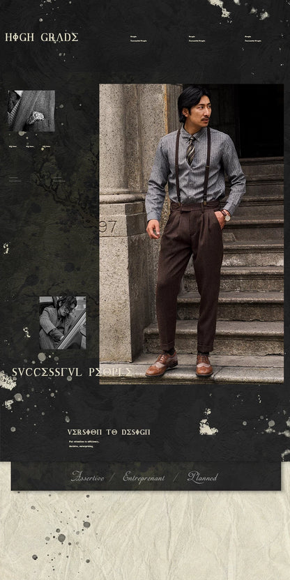 SOARIN British Vintage Tapered Fit Cotton Blend Trousers   CO203F366