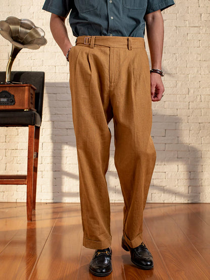 SOARIN Amekaji Regular Fit Linen Trousers JITZ242TF143