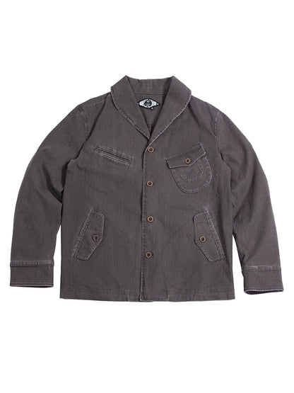 SOARIN【青果领】复古美式工装夹克外套男暗条纹短款飞行员茄克衫