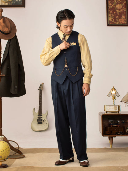 SOARIN British Casual Slim Fit Slub Woven Waistcoat JITZ2432B78