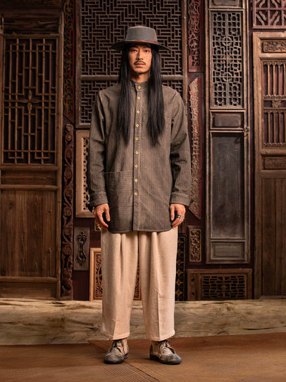 SOARIN WORLD gai yu xia Series Loose Fit Cotton  Shirt DCZ233TC184