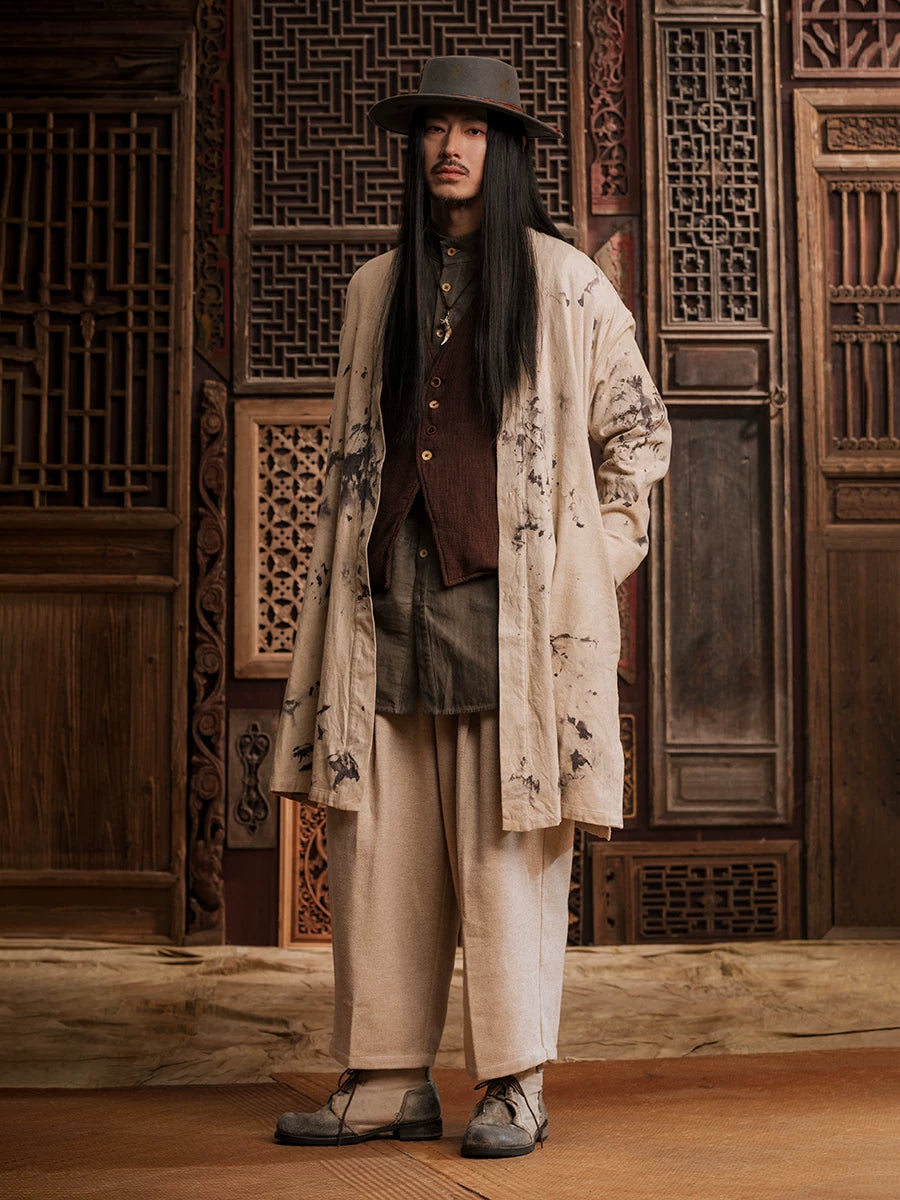 SOARIN WORLD Gai Yu Xia Heritage Series Relaxed Fit Plant-Dyed Xiaoke Robe DCZ233TJ39