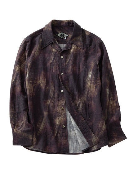 SOARIN Casual Vintage Regular Fit Lyocell Nylon Linen Blend Long Sleeve Shirt JITZ2521C408