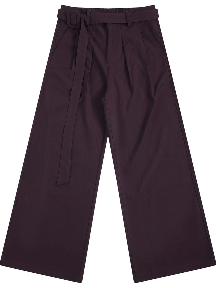 【自带腰带】SOARIN英伦复古休闲直筒阔腿裤男痞帅免烫抗皱高腰裤