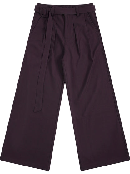 【自带腰带】SOARIN英伦复古休闲直筒阔腿裤男痞帅免烫抗皱高腰裤