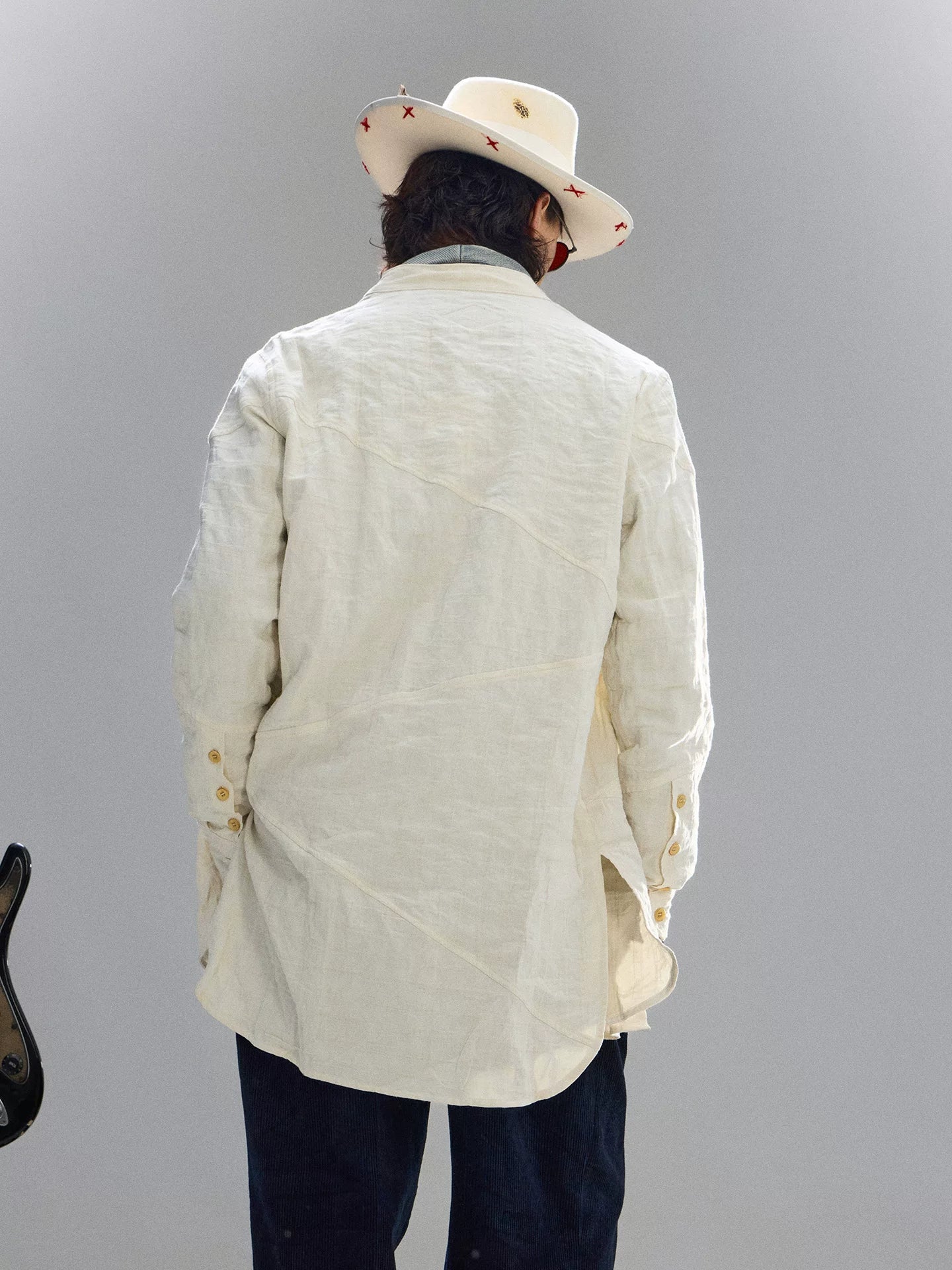 SOARIN WOLRD Artisan Loose Fit Metallic Cotton Shirt Jacket DCZ233TC185