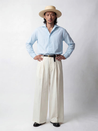 SOARIN  Loose Fit Cotton Viscose Blend Trousers JITZ262TF258