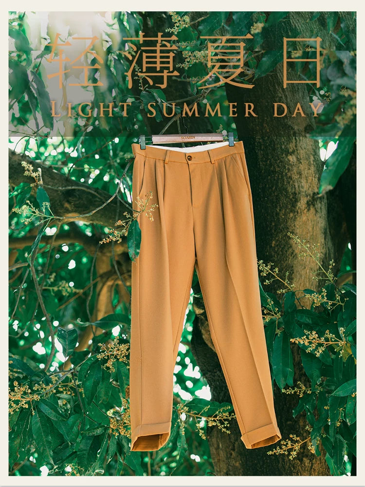 SOARIN British Retro Straight Fit Stretch Trousers JUKZ252TF208