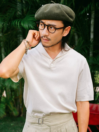 SOARIN Resort Elegant Regular Fit Viscose Polyester Knit Polo Shirt JITZ2522P41
