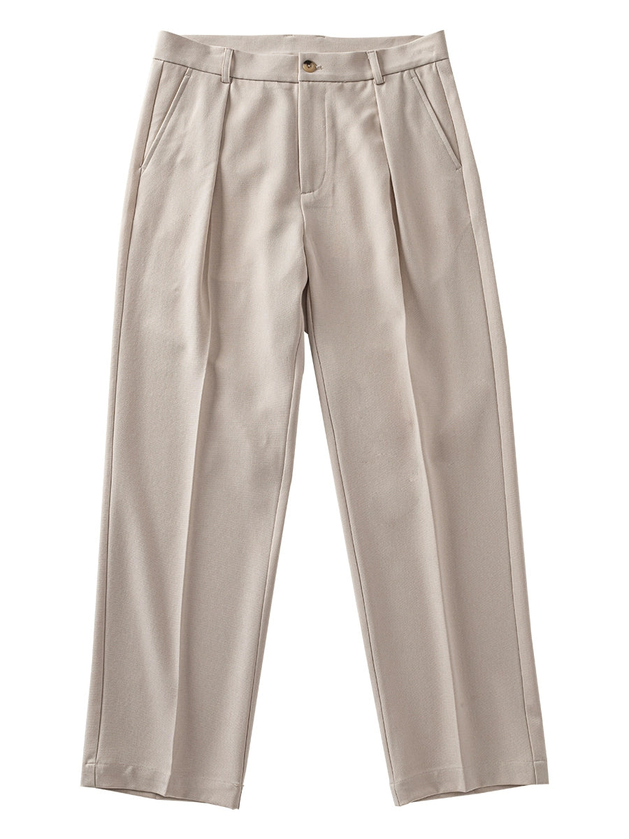 SOARIN意式绅装双褶西装裤男 抗皱免烫商务正装修身锥形九分裤子