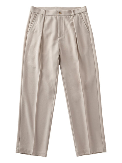 SOARIN意式绅装双褶西装裤男 抗皱免烫商务正装修身锥形九分裤子