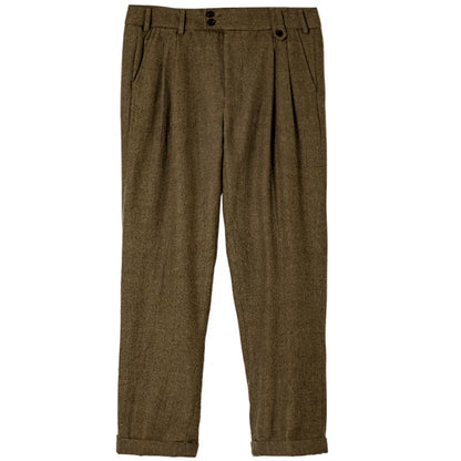 SOARIN British Vintage Tapered Fit Wool Blend Trousers  CO93F237