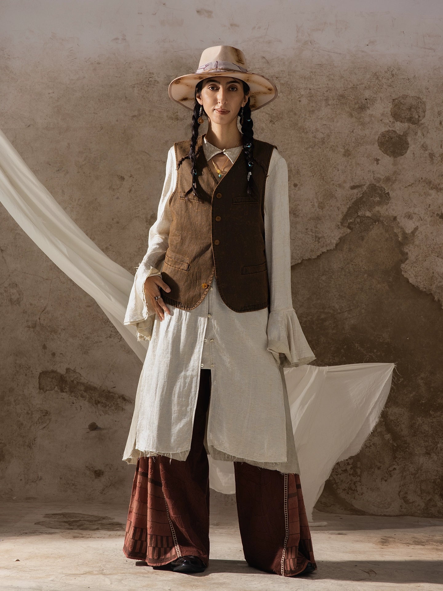 SOARIN复古美式西部风皮马甲男阿美咔叽做旧工装痞帅机车马夹背心