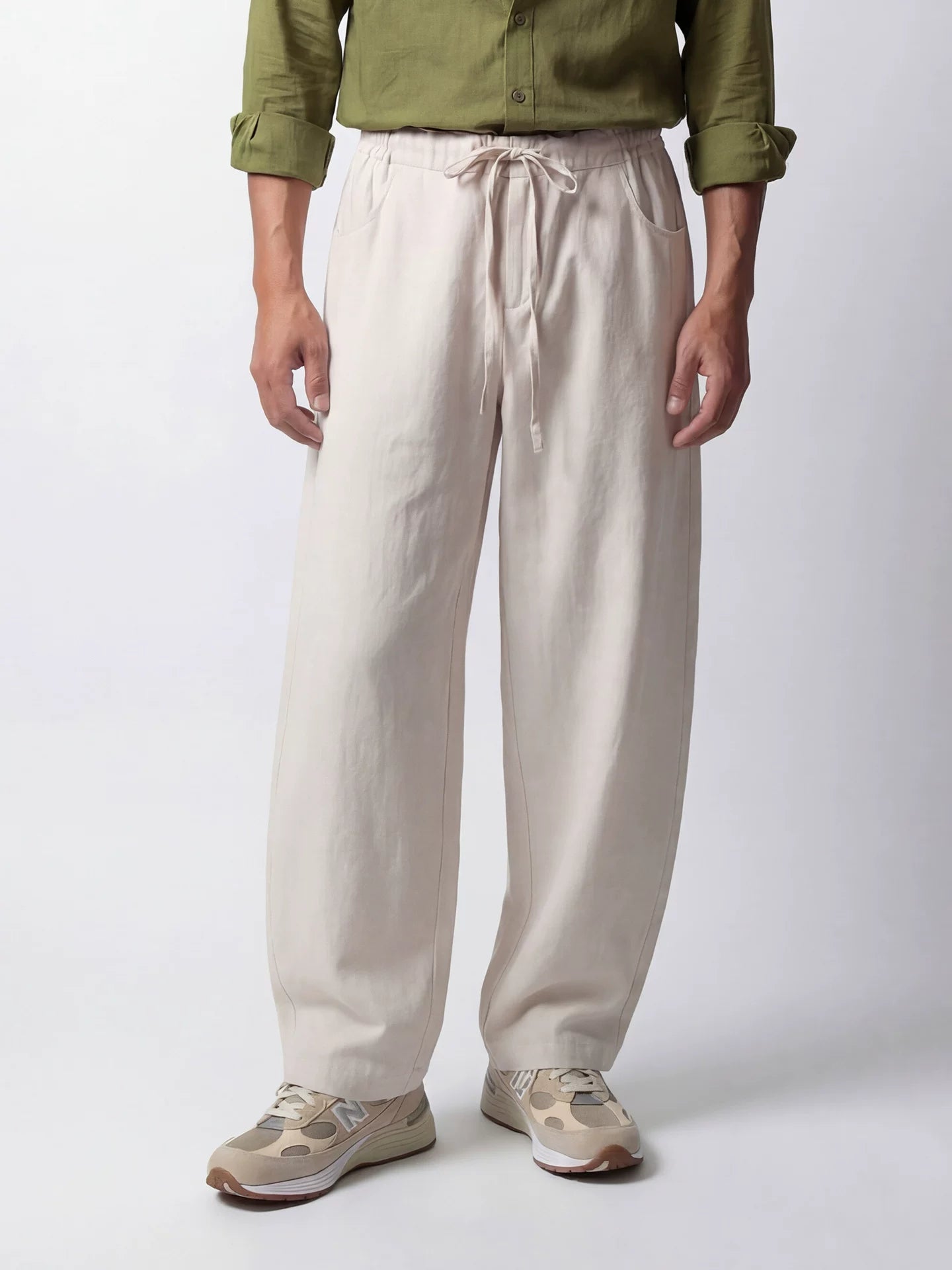 SOARIN Casual Vintage Loose Fit Viscose Linen Blend Casual Pants JITZ262TF256