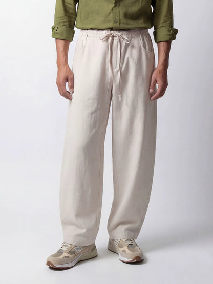 SOARIN Casual Vintage Loose Fit Viscose Linen Blend Casual Pants JITZ262TF256