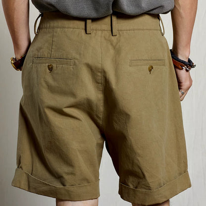 SOARIN British Vintage Regular Fit Pure Cotton Shorts  Z212F421