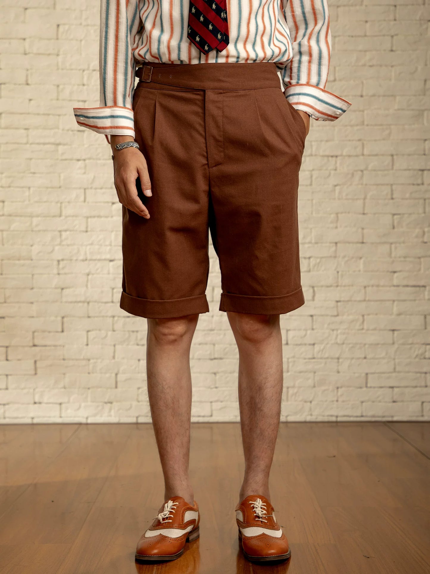 SOARIN Vintage Wide Leg Cotton Linen Blend Shorts JITZ242TF167
