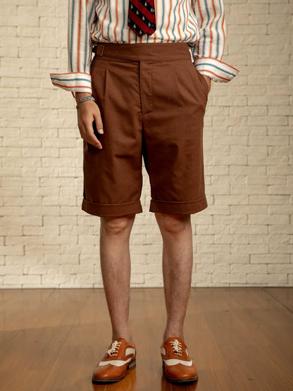 SOARIN Vintage Wide Leg Cotton Linen Blend Shorts JITZ242TF167