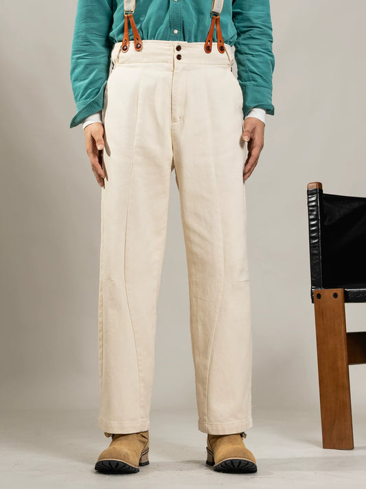 SOARIN Gentleman Vintage Wide Leg Cotton Corduroy Suspenders Trousers Z213F480