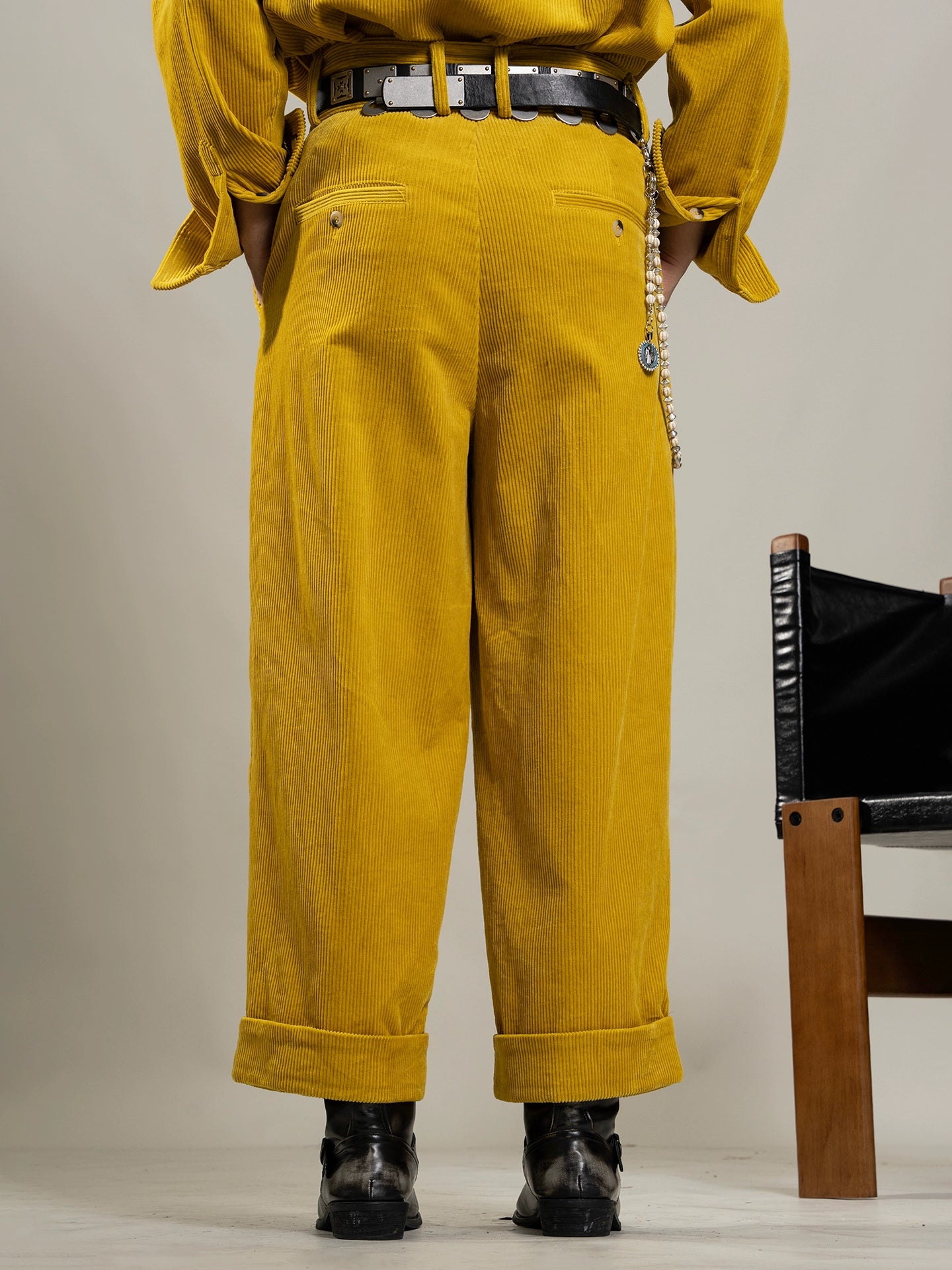 SOARIN美式复古灯芯绒长裤男 巴恩风冬季保暖重磅直筒宽松休闲裤