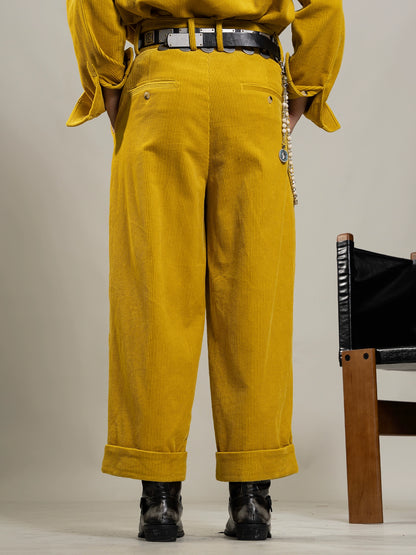 SOARIN美式复古灯芯绒长裤男 巴恩风冬季保暖重磅直筒宽松休闲裤