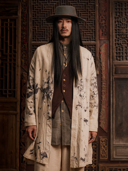 SOARIN WORLD Gai Yu Xia Heritage Series Relaxed Fit Plant-Dyed Xiaoke Robe DCZ233TJ39