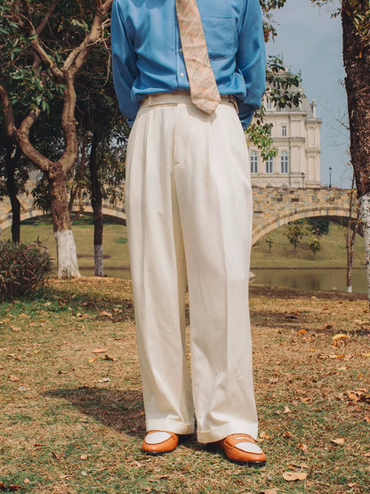 SOARIN Italian Neapolitan Loose Fit Lyocell Cotton Trousers JUKZ252TF204