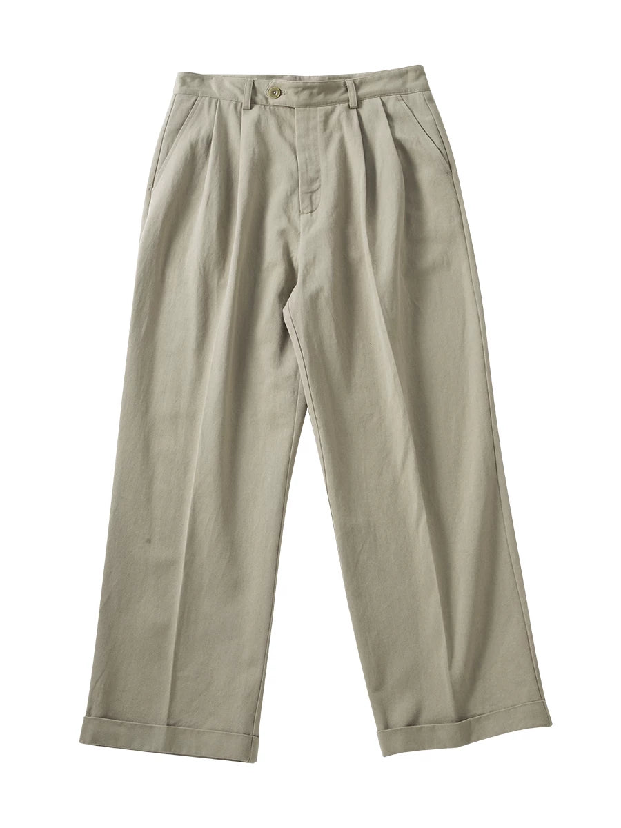 SOARIN Casual Vintage Loose Fit Lyocell Cotton Trousers JUKZ252TF207