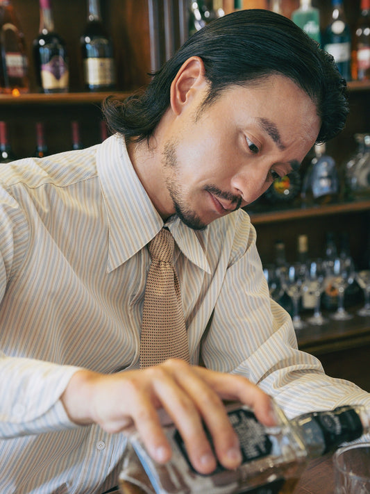 SOARIN英伦风复古条纹西装衬衫男 纯棉简约百搭商务通勤长袖衬衣