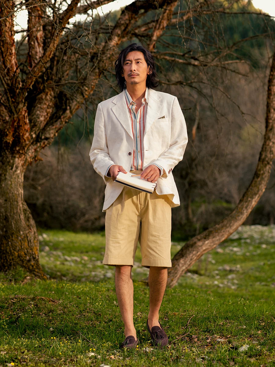 SOARIN Vintage Casual Linen-Blend Blazer JITZ2422XZ75