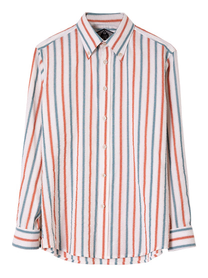 SOARIN英伦复古条纹长袖衬衫男 高级感商务正装休闲修身西装衬衣