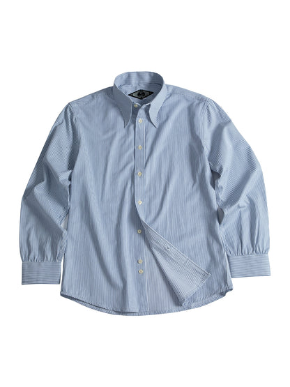 SOARIN英伦风复古条纹长袖衬衫男 商务正装绅士休闲修身西装衬衣