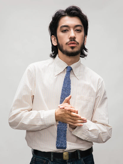 SOARIN Ivy Style Slim Fit Pure Cotton Striped Shirt JIVZ2537C437