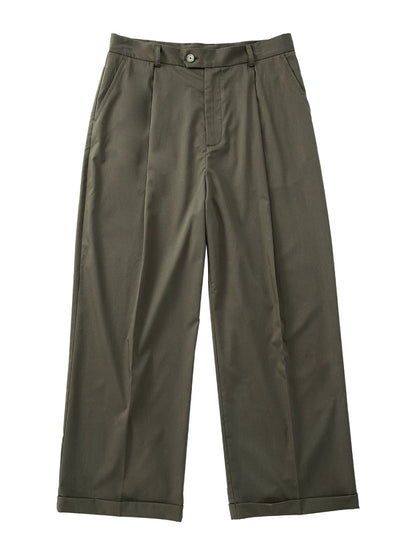 SOARIN Casual Vintage Wide Leg Polyester Cotton Trousers JUKZ252TF211