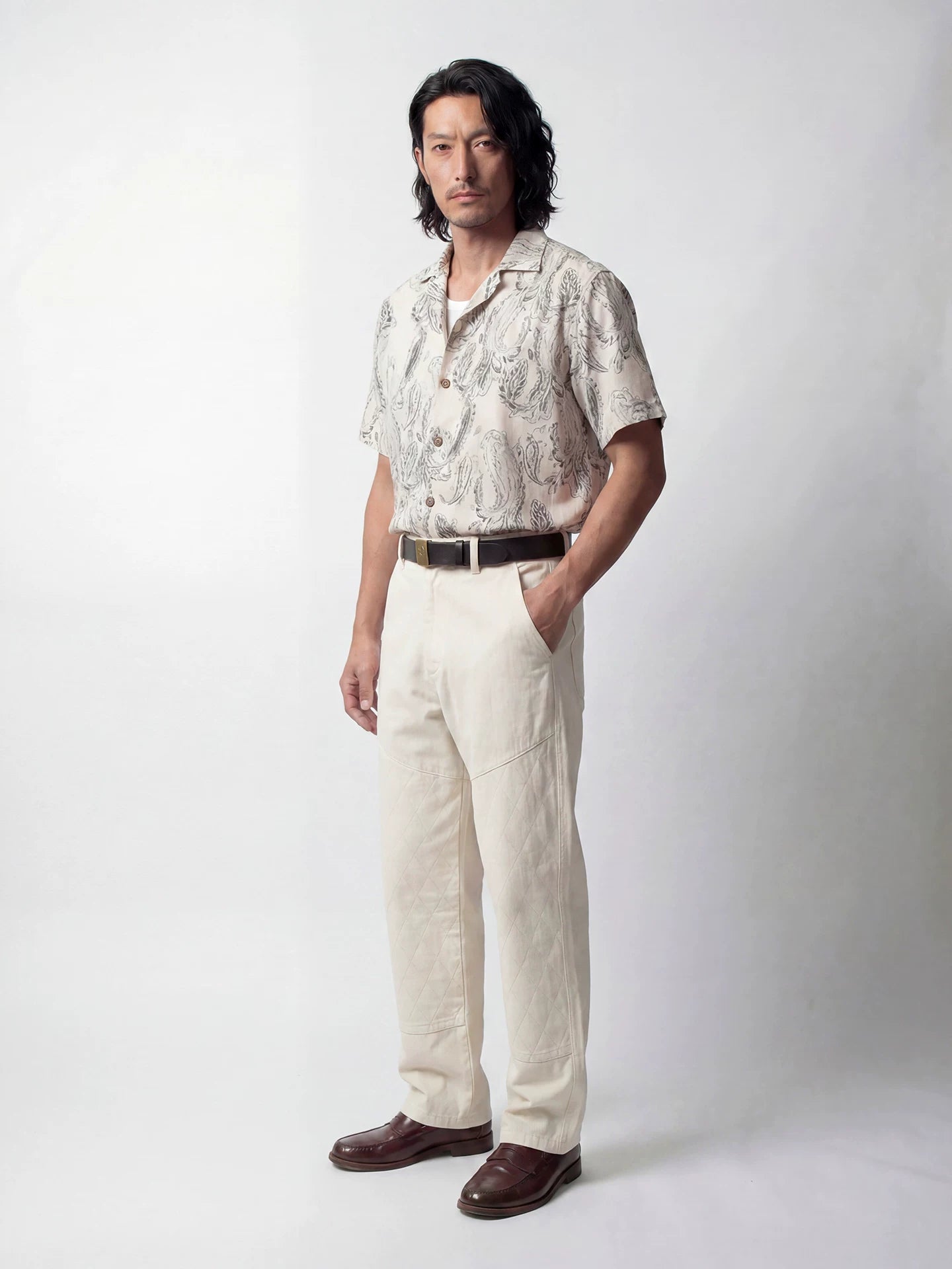 SOARIN Casual Vintage Straight Fit Cotton Quilted Casual Pants YBOZ252TF202K