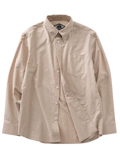 SOARIN英伦风复古牛津纺西装衬衫男简约百搭商务休闲修身长袖衬衣