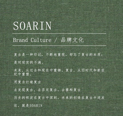 SOARIN WORLD Gai Yu Xia Vintage Distressed Straight-Fit Patchwork Linen Trousers Z92F208