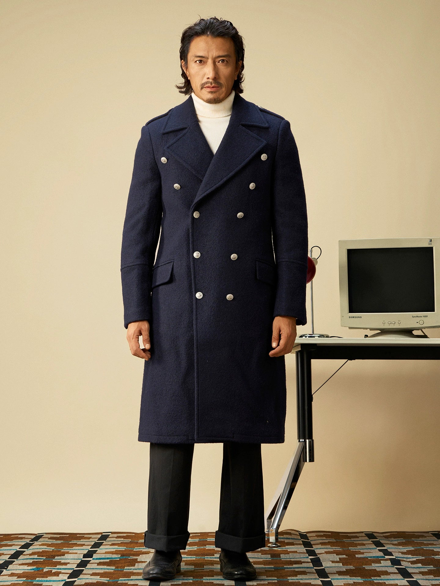 【100%羊毛】SOARIN英式复古双排扣布雷泽大衣外套男商务马球风衣