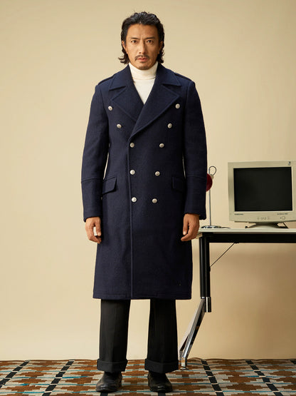 【100%羊毛】SOARIN英式复古双排扣布雷泽大衣外套男商务马球风衣