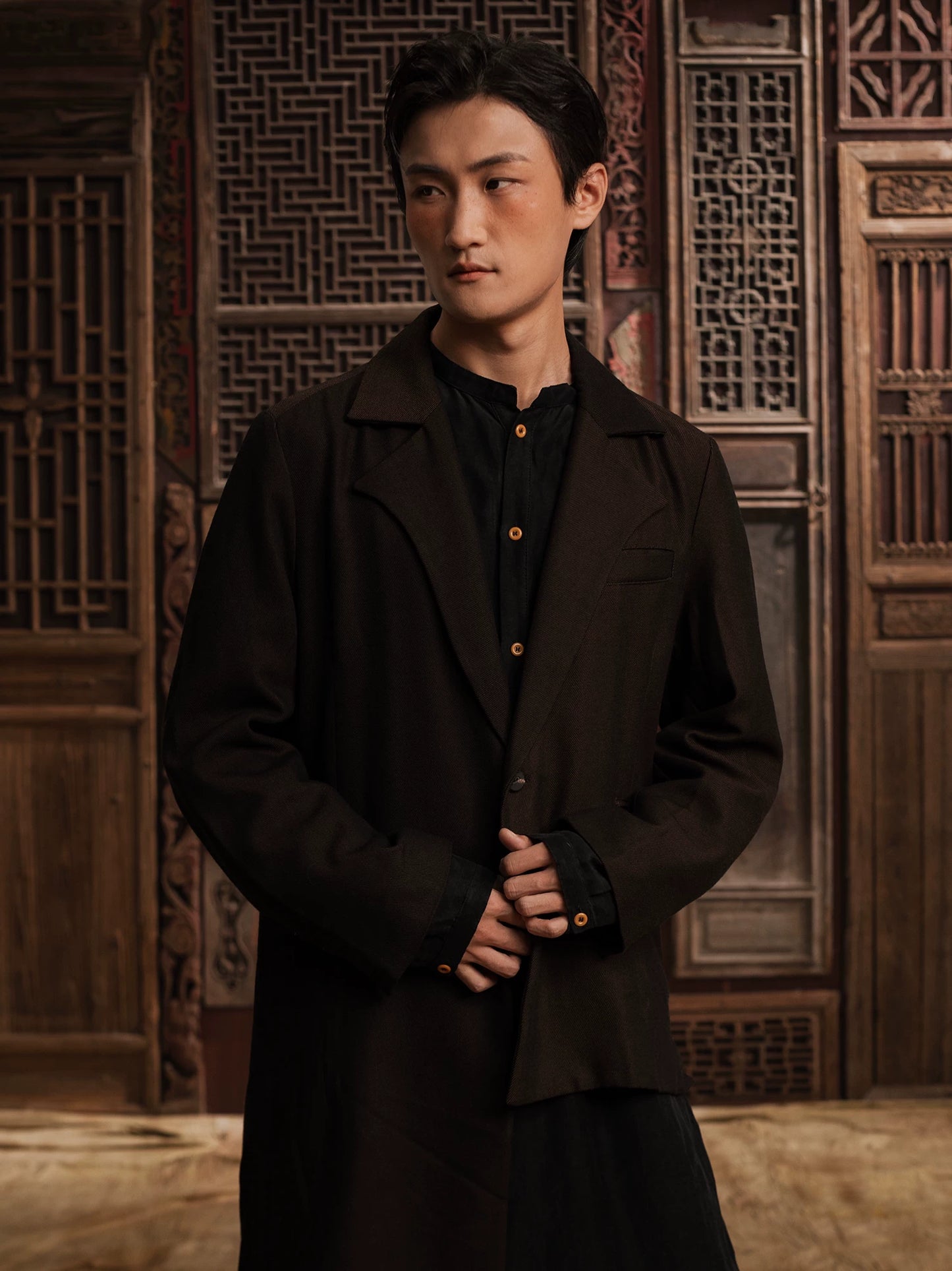 SOARIN WORLD Gai Yu Xia Yuppie Style Mid-Length Patchwork Blazer DCZ233TXZ47