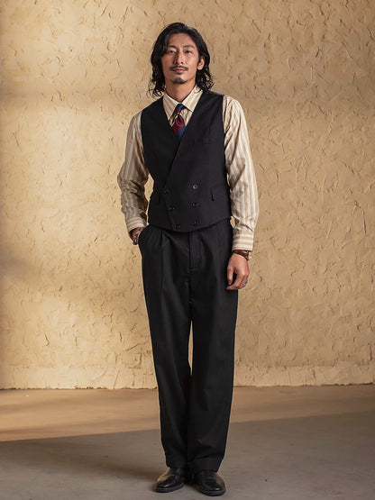 SOARIN Vintage British Gentleman Slim Fit Cotton Linen Vest JUKZ2422B62