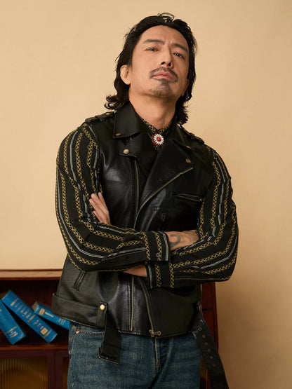 SOARIN Avant-Garde Punk Slim Fit Faux Leather Vest YLZ2331B45