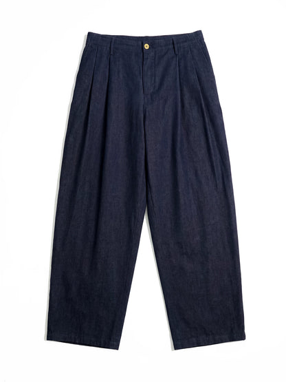 SOARIN Casual Vintage Wide Leg Cotton Lyocell Linen Blend Trousers JITZ262TF268