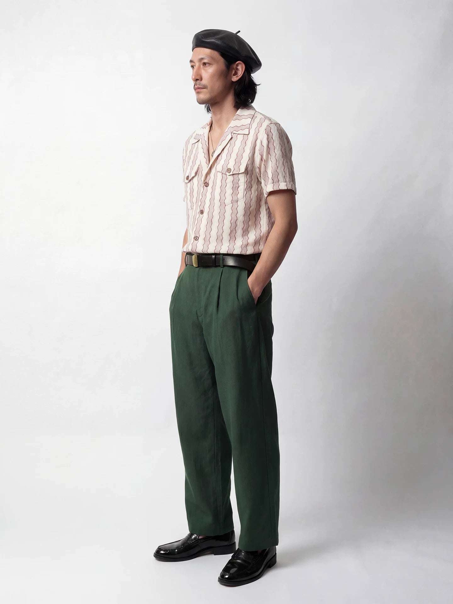 SOARIN Casual Vintage Regular Fit Linen Tencel Blend Casual Trousers JITZ262TF267