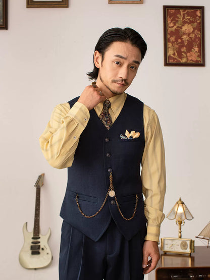 SOARIN British Casual Slim Fit Slub Woven Waistcoat JITZ2432B78