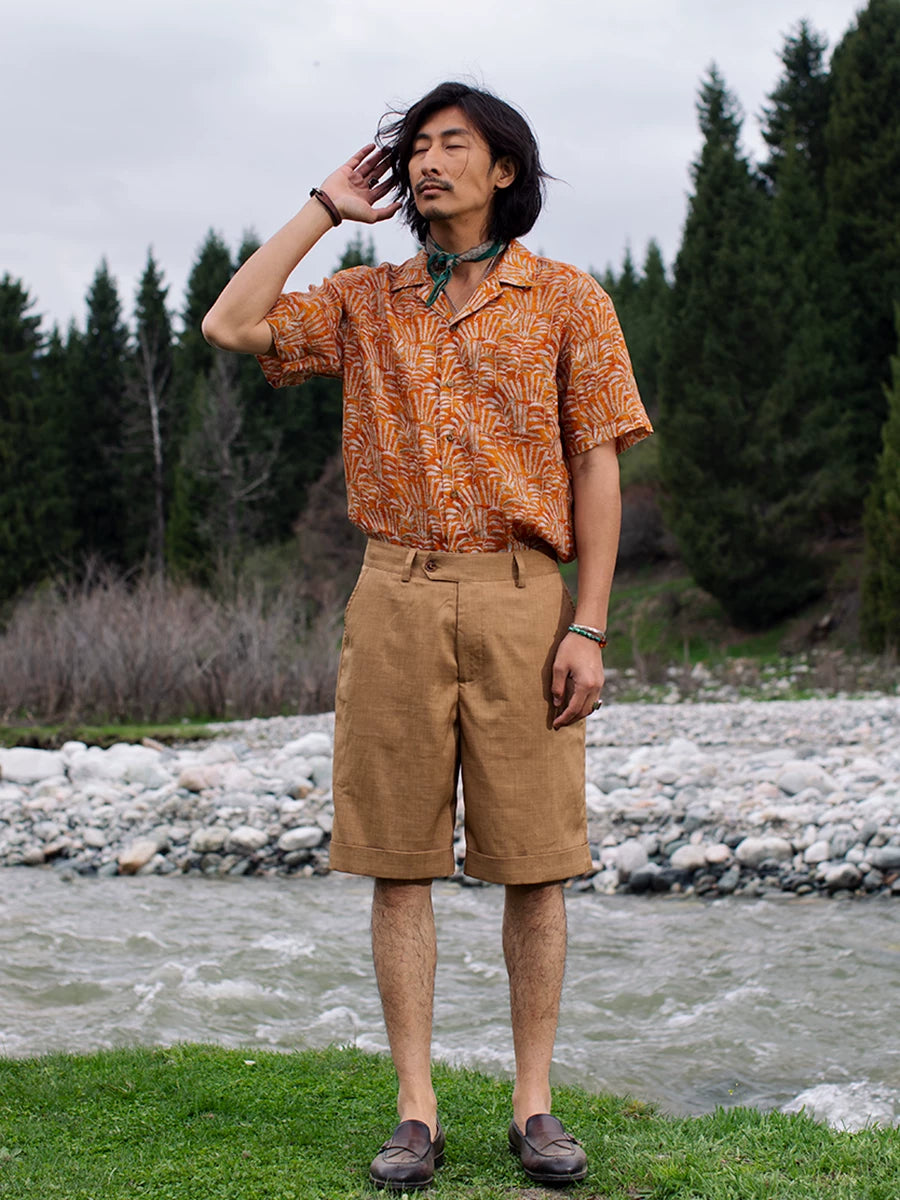 SOARIN Amekaji Regular Fit Polyester Shorts JIVZ242TF147