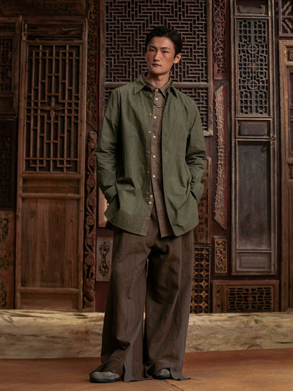 SOARIN WORLD gai yu xia Series Oversized Tailored Paper-touch Cotton Shirt Jacket DCZ233TC150