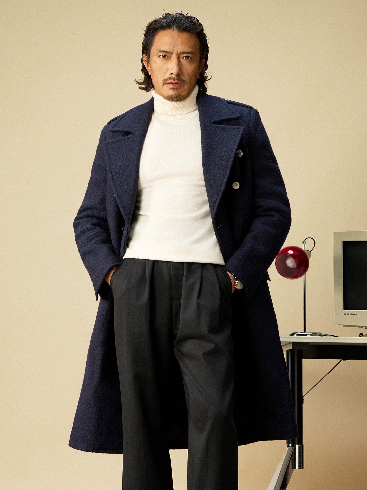 【100%羊毛】SOARIN英式复古双排扣布雷泽大衣外套男商务马球风衣