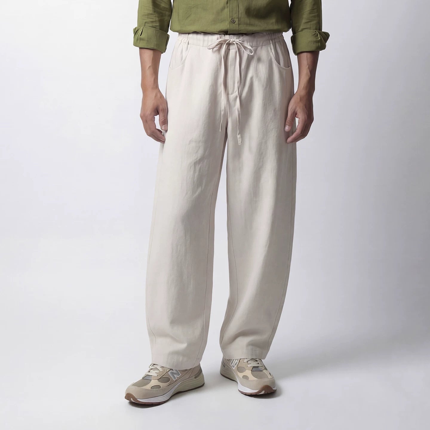 SOARIN Casual Vintage Loose Fit Viscose Linen Blend Casual Pants JITZ262TF256