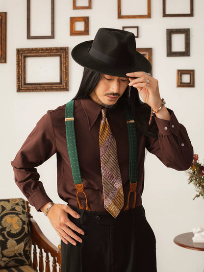 SOARIN Vintage Regular Fit Polyester Spandex Long Sleeve Shirt JITZ2437C353